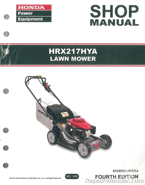 <b>Honda</b> lawn mower <b>owner's manual</b> (24 pages) Lawn Mower <b>Honda</b> HRX217HMA <b>Owner's Manual</b>. . Honda hrx 217 owners manual